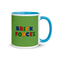 Brick Forces Orc Face Mug with Color Inside - Blue - Printful Clothing