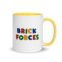 Brick Forces Pirate Face Mug with Color Inside - Yellow - Printful Clothing