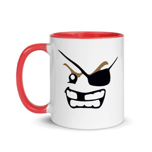 Brick Forces Pirate Face Mug with Color Inside - Printful Clothing