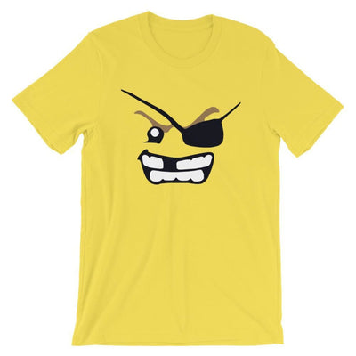 Brick Forces Pirate Face Short-Sleeve Unisex T-Shirt - Yellow / S