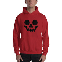 Brick Forces Skeleton Face Unisex Hoodie - Red / S - Printful Clothing
