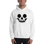 Brick Forces Skeleton Face Unisex Hoodie - White / S - Printful Clothing