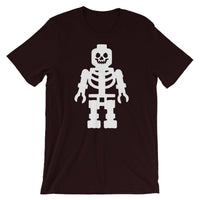 Brick Forces Skeleton Short-Sleeve Unisex T-Shirt - Oxblood Black / S