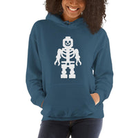 Brick Forces Skeleton Unisex Hoodie - Indigo Blue / S - Printful Clothing