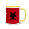 Brick Forces Spider Mug with Color Inside - Yellow - Printful Clothing