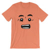Brick Forces Worried Face Short-Sleeve Unisex T-Shirt - Heather Orange / S