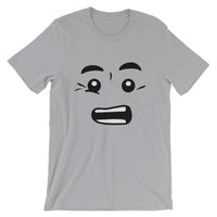 Brick Forces Worried Face Short-Sleeve Unisex T-Shirt - Silver / S