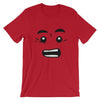 Brick Forces Worried Face Short-Sleeve Unisex T-Shirt - Red / S