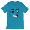 Brick Forces Worried Face Short-Sleeve Unisex T-Shirt - Aqua / S