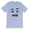 Brick Forces Worried Face Short-Sleeve Unisex T-Shirt - Heather Blue / S