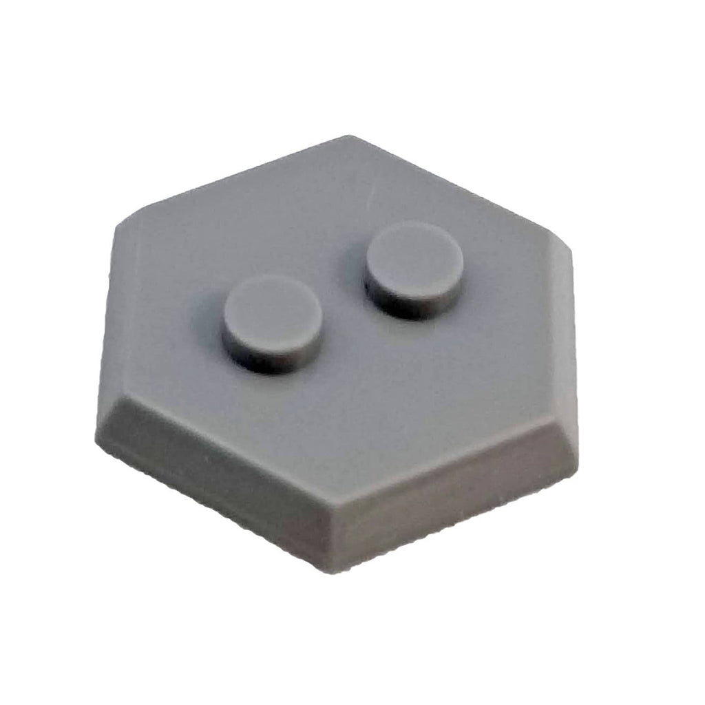 Minifig 2 Dot Hexagon Stand Gray - Stand
