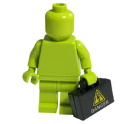 Minifig Black Danger Briefcase (Satchel) - Accessories