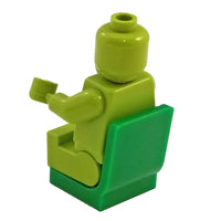 Minifig Color Seat or Chair - Green - Accessories