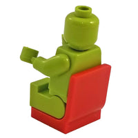 Minifig Color Seat or Chair - Red - Accessories