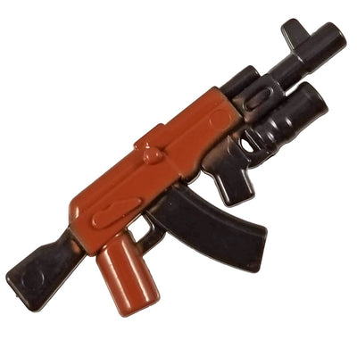 Minifig Colored AK47 with Grenade Launcher - Machine Gun