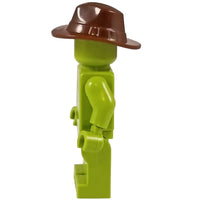 Minifig Cowboy Fedora or Outback Hat BROWN - Headgear
