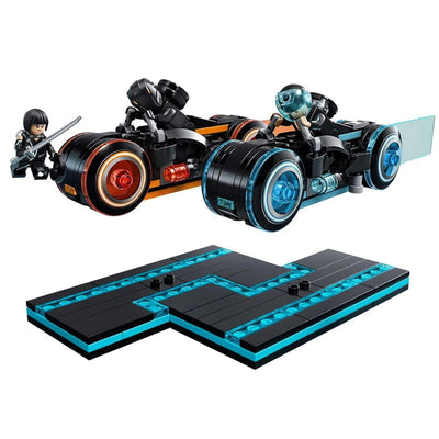 Minifig Grid Warrior Light Cycles Set (248 Pieces) - Motorcycles