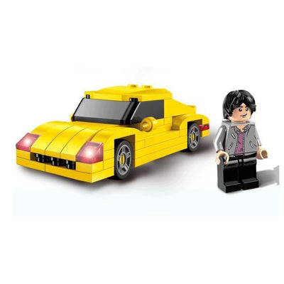 Minifig Han with Yellow Car - Vehicles