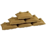 Minifig Large Textured Tan Sandbag Wall (6 sandbags) - Dioramas