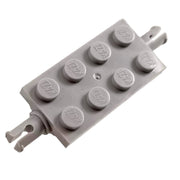 Minifig Plate 2 x 4 with Wheel Pins (1 each) - Bricks