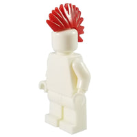 Minifig Red Mohawk - Hair