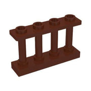 Minifig Reddish Brown Fence 1 x 4 x 2 Spindled with 4 Studs - Dioramas