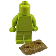 Minifig Sandbag Textured Olive Green - Dioramas