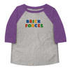 Brick Forces Toddler baseball shirt - Vintage Heather/ Vintage Purple / 2T