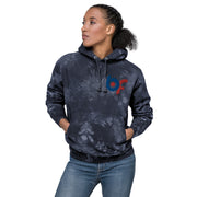 Brick Forces Unisex Champion tie-dye hoodie - Navy / S