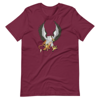 Griffin Short Sleve Unisex t-shirt - Maroon / 3XL - Printful Clothing